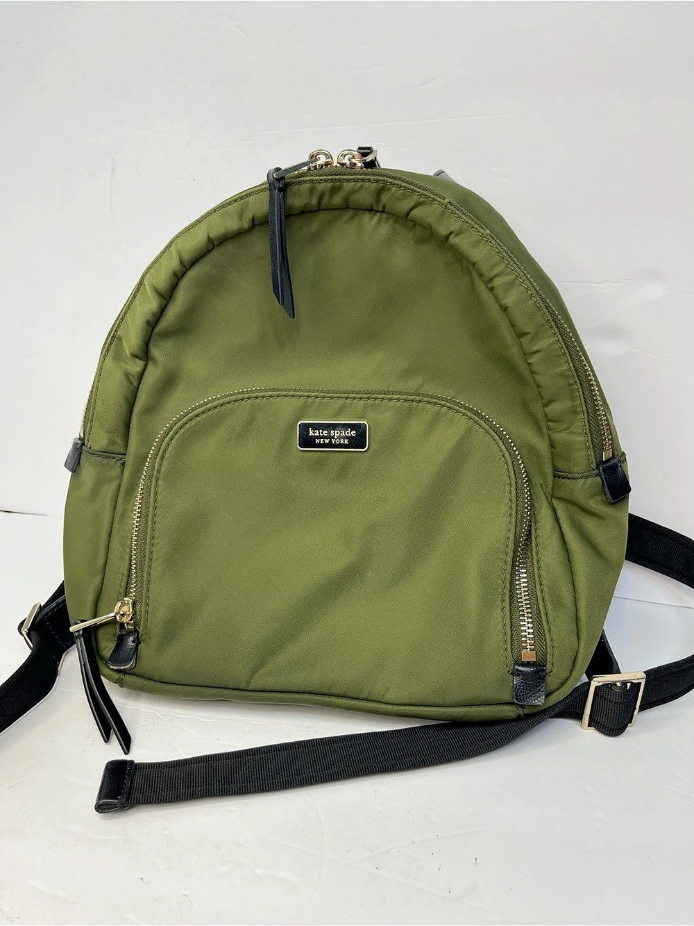 kate spade new york Green & Black Nylon Backpack